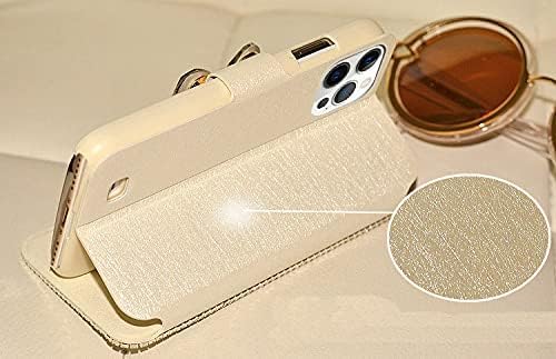 Bonitec Compatible with iPhone 15 Pro Max Wallet Case for Women, Bling Card Holder Luxury Rhinestone with Bowknot, Kickstand Protect Full Body Cover White by Bonitec - Image 6