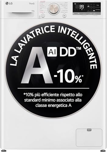 LG AI DD F4R7010TSWG Lavatrice 10 kg Classe A -10%,