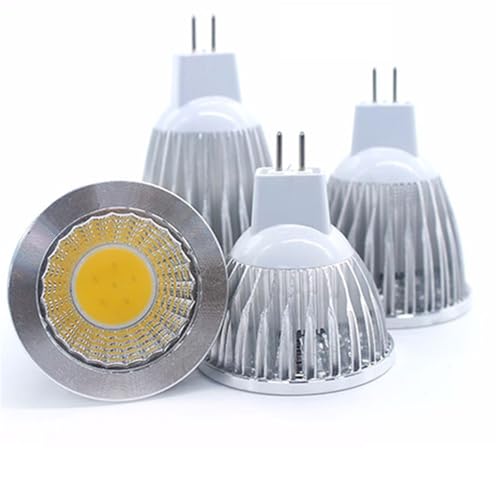 YSJX-�ƒ�p�d�� 10 �p�b�N�ALED COB �X�|�b�g���C�g�d�� AC85V-265V 5W GU10/E14/E27/GU5.3 LED �X�|�b�g���C�g�����v�AMR16 DC12V LED �d��(Cold White,MR16)