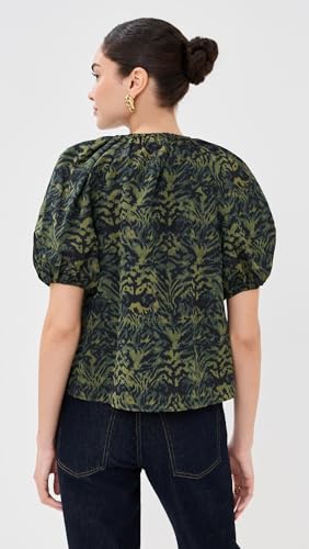 Ulla Johnson Women's Talie Silk Short Sleeve Blouse3