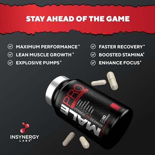 Male Pro Testosterone Booster for Men | Testosterone Supplements 12 in 1 Test Support Formula for Muscle Growth Energy Libido Enhancer | Magnesium Zinc Test Boost Supplement | 90 Vegan Capsules - Image 4