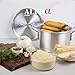Alpha Living Aluminum Stock Pot Set (2/3.5/5.5/8 Quart) Steam and Boil Serve Large & Small Groups, Riveted Handles