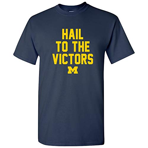 UGP Campus Apparel - AS33 - Michigan Wolverines Fight Song Sport T-Shirt - X-Large - Navy