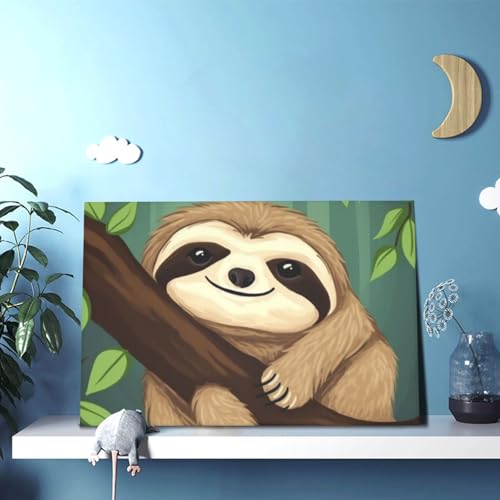 Poster paresseux mignon 30x45cm solution déco mur vide bureau - 5