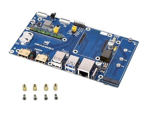 Compute Module 5 PoEベースボード、PoE機能付きCM5 IOボード、POEおよびType C電源をサポート/M.2 NVMe ソリッドステートドライブ 2280 2260 2242 2230、オンボードMIPI/M.2/HDMI/USB