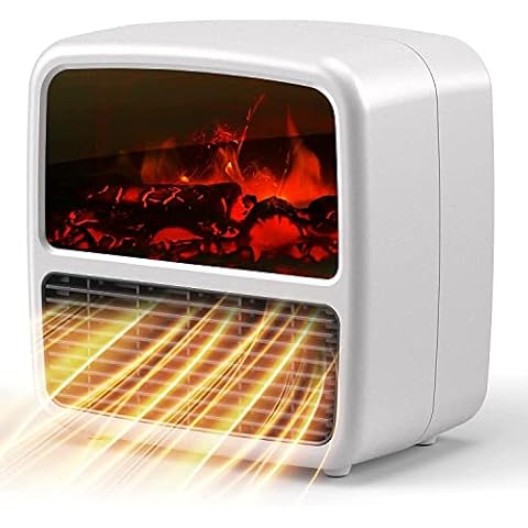Portable Space Heater, Small Electric Heat Fan For Home, Living Room, Bedroom, Bathroom, Office, Dormitory, Indoor Use Space Heaters For Desk PTC Ceramic Heating With Safety Power Switch (White) Cover