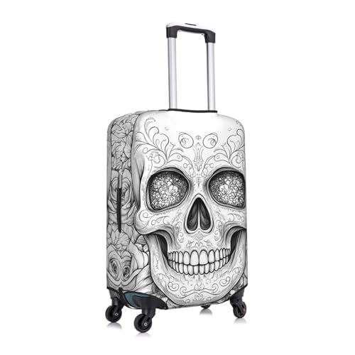 Mexican Skull Elastic Travel Luggage Cover, Washable Spandex Suitcase Protector, Anti-Scratch Fits 18-32 Inch3