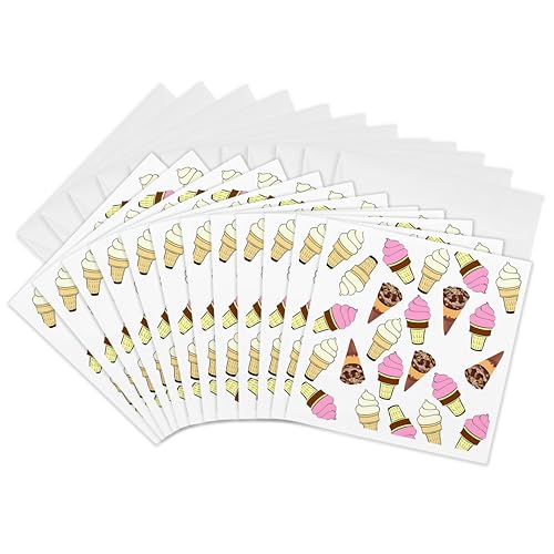 Cartes de vœux pommes de glace rétro 3dRose lot de 12 pour ne jamais manquer de cartes