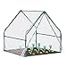 Produktbild Relaxdays Folienfrühbeet, HxBxT: 95 x 95 x 92 cm, mit Tür, Spitzdach, Frühbeet, Aufzucht, Gewächshaus, PVC, transparent
