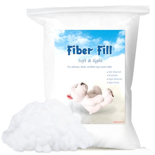 Jmuiiu 2.86lb Premium Polyester Fiberfill, Recycled Pillow Filler, High Resilience Stuffing Fluff Fiberfill for Pillow Stuffing for Crafts Home Decors Projects