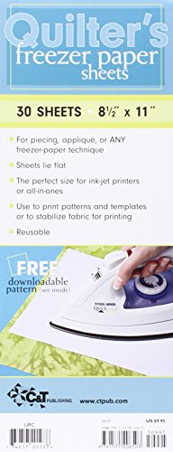 Quilter's Freezer Paper Sheets: 30 Sheets, 8 1/2� x 11�