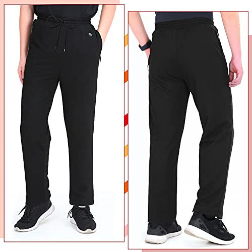 FERNIDA Black Heated Pants for Men Women Thick Fleece Heating Pants use USB Movable Rechargeable 
