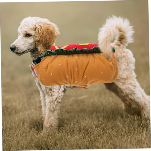 Disfraz para perro Hot Dog talla XS cómodo y elástico miniatura 5