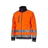 Caja de 1 U-Power HL207OF Linea Hi Light Modelo Boing Chaqueta Polar con Cremallera Completa, 100% Poliéster, Orange Fluo, XL Tamaño
