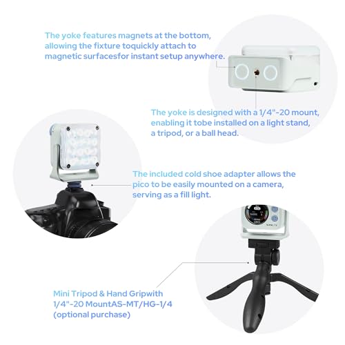 Image of Nanlite Pico Portable LED Fill Light - Full Color RGB