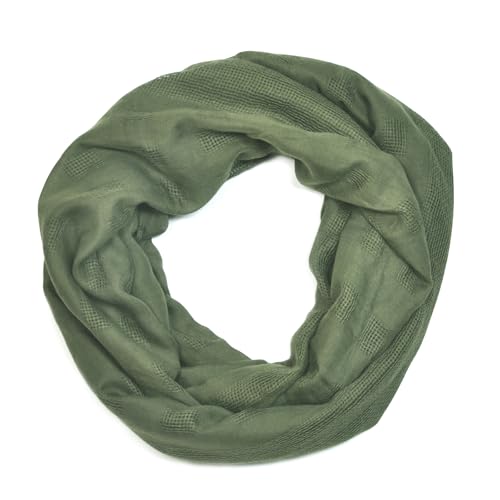 MULNRO Olive Green Infinity Scarf for Women or Men Spring Summer Lightweight Fashion Scarves for Travel (B12)
