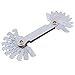 ChgImposs Imperial Screw Pitch Gauge, 55 Degree Cutting Gauge Tool Stainless Steel Thread Gauge with 4-48 Blades Range