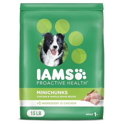 IAMS Proactive Health Minichunks Adult Dry Dog Food with Real Chicken and Whole Grains, 15 lb. Bag