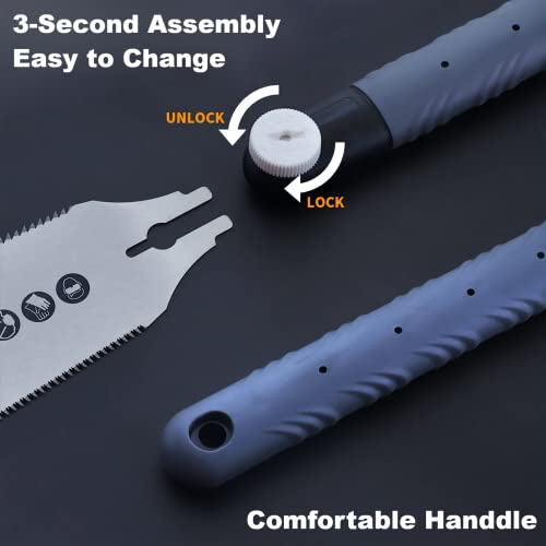 Image of RUITOOL Japanese Hand Saw, 7 Inch Finish Cutting Pull Saw, Double Edge SK5 Flexible Blade Woodworking saw