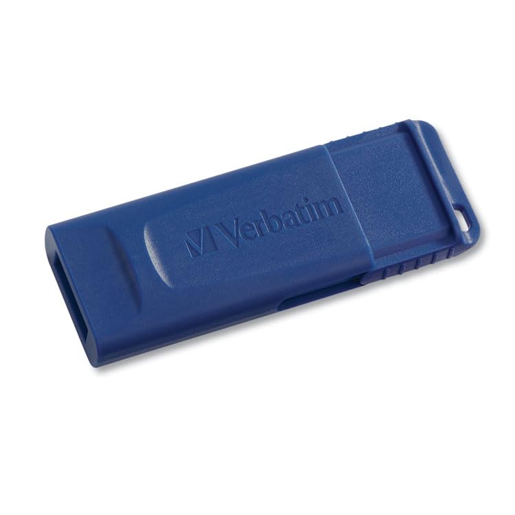 Image of Verbatim 8GB USB 2.0 Flash Drives, 5-Pack, Retractable Capless USB-A, Blue