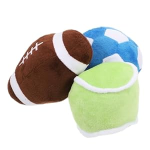 Toyvian 1 Satz Plüsch Sportbälle Hundespielzeug
