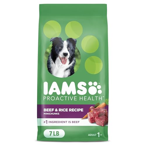 IAMS Proactive Health Adult Dry Dog Food Beef and Rice Recipe, 7 lb. Bag