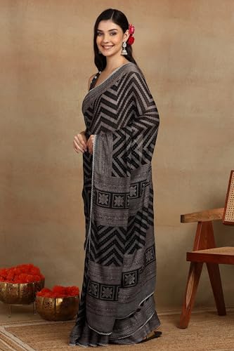 Image of MIRCHI FASHION Women Saree Leheriya Print Chiffon | Lightweight Traditional Sari for Farewell and Wedding Ceremonies with Unstitched Blouse Piece