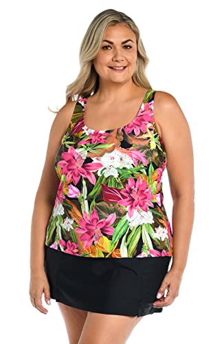 Maxine Of Hollywood Women's Standard Scoop Neck Tankini Swimsuit Top