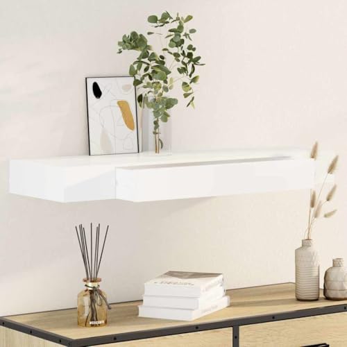 Étagère murale flottante en MDF blanc : la solution pour ranger vos DVD
