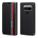 Custodia Flip in Pelle PU Bicolore con Chiusura Magnetica Invisibile Compatibile con Unihertz Jelly Max, Cover Elegante e Protettiva (Nero)