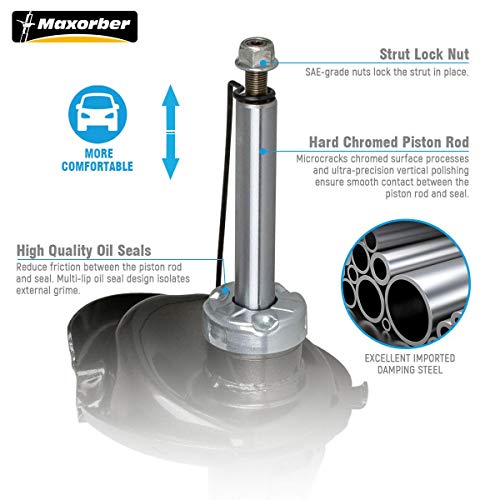 Maxorber Shocks Struts Absorber Front Set Compatible With C30 2008-2013 Compatible With S40 V50 05-11 Compatible With C70 06-13 Shock Absorber 334843 334842 1914842 1914843 #TOP1