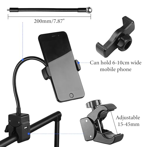 Support de téléphone col de cygne stable pour fauteuil roulant et poussette
