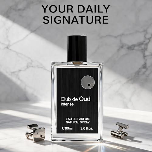 Image of Club De Oud Intense Men's Cologne 3.0 Fl. Oz, Bold Intense Oud & Woody Notes, Modern Masculine Eau De Parfum