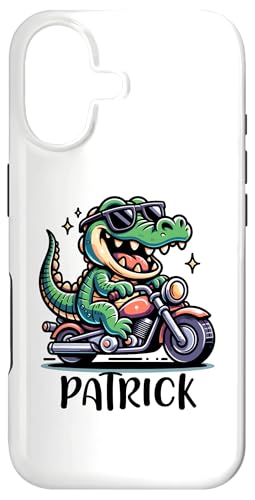 Patrick Alligator �I�[�g�o�C�f�U�C�� �j�̎q�p ���O�p�g���b�N �X�}�z�P�[�X iPhone 17 �p