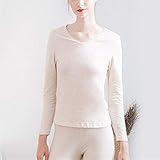 Tipo de artículo: Long Johns Jinqiuyuan Conjunto de Ropa Interior térmica de Las Mujeres del cordón Atractivo Floral Escote de Manga Larga Caliente Adelgaza el Cuerpo Que Forma la Ropa Interior de la Ropa Interior térmica