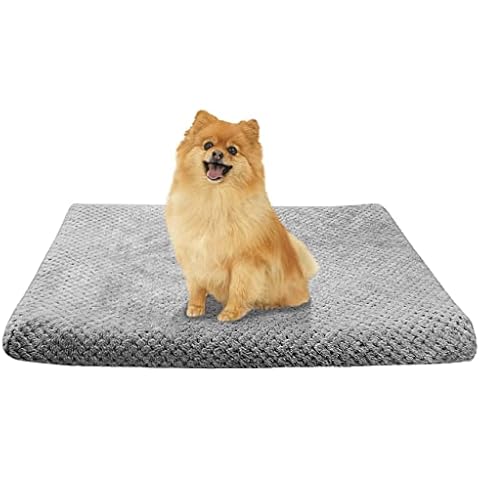 Onarway Hundeboxenmatratze, verbesserte Flauschige Fleece-Hundebettmatte Cover