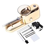 Cigarette Rolling Machine Electric, Automatic Pre Roll Machine, Portable Preroll Cone Loader Filler Roller for 6.5mm & 8.0mm Herbal Blends Roller, Golden