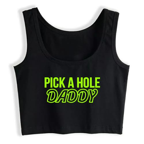 Pick A Hole Any Fuck My Ass Mouth Pussy Crop Top Shirt Black