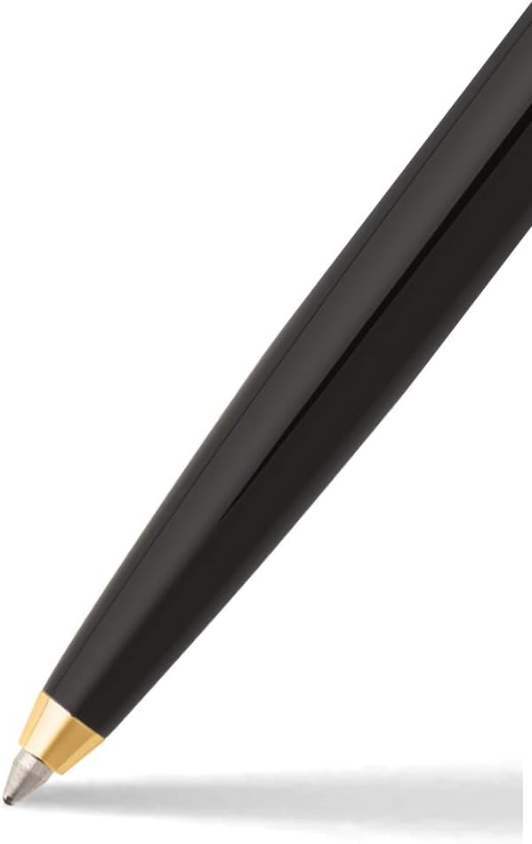 Sheaffer Sagaris Black Ballpoint Pen with Chrome Cap and Gold Tone Trim