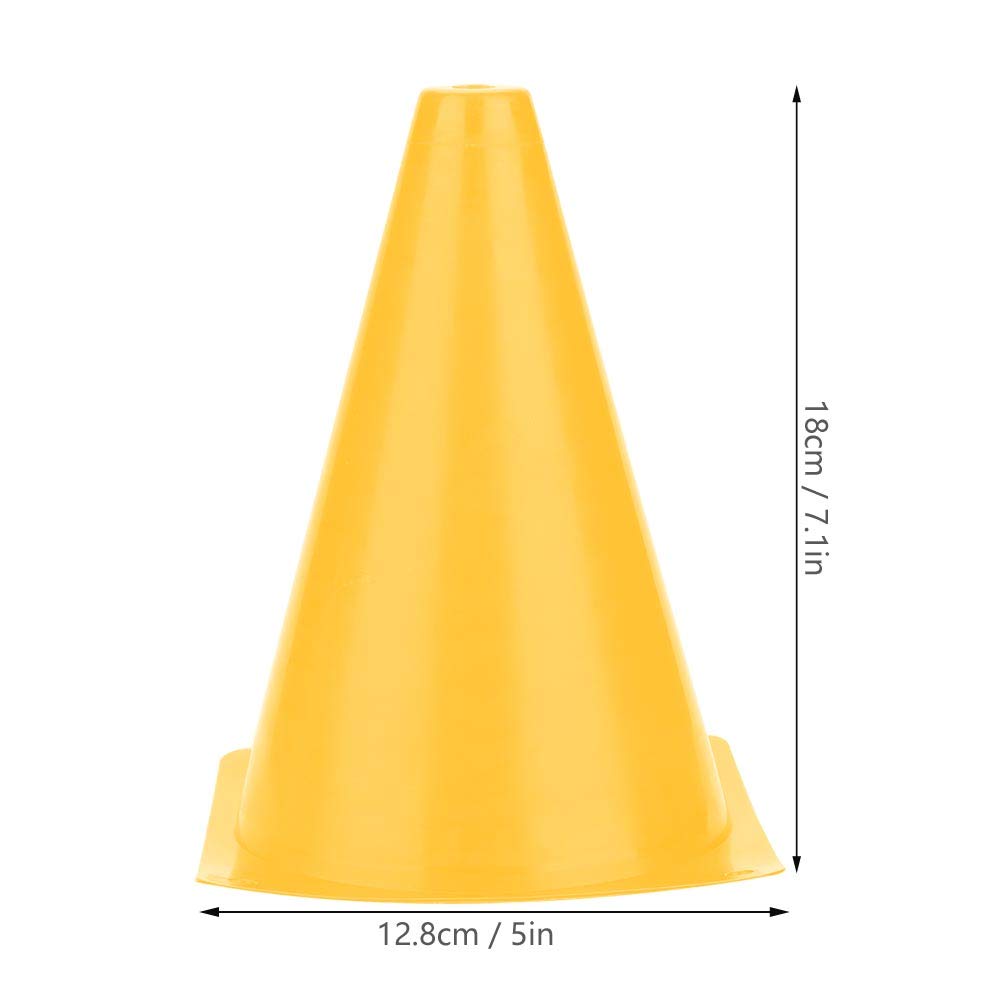 Alomejor 6 szt. 18 cm rożki sportowe piłka nożna szkolenie szyszki znacznik ruch zestaw (żółty)