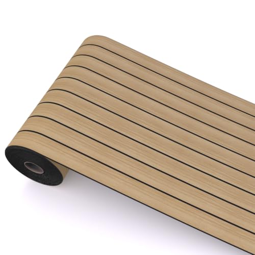 Image of Peel and Stick Wood Slat Wall Panels, Light Yellow, 236 x 15.7 in | 3D Fluted, PVC Paneling for Accent Wall, Ceiling, Living Room, Office, Bedroom