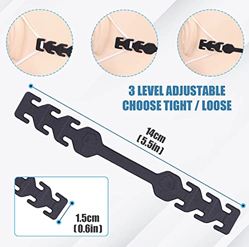 mask extender strap - 5pcs ear savers - universal size holder with 3 adjustment slots - enhanced flexibility - compatible with cloth and disposable masks - for kids and adults