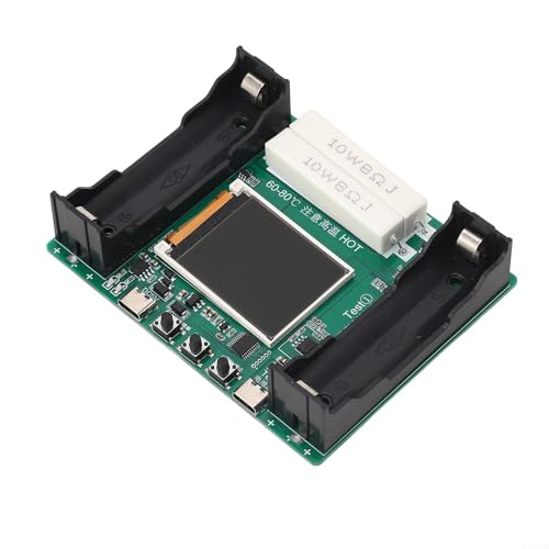 Medidor de capacitancia y ESR, módulo probador de capacidad de batería de pantalla digital de 1.77 pulgadas con medición de resistencia interna de alta precisión para entusiastas de las pruebas de
