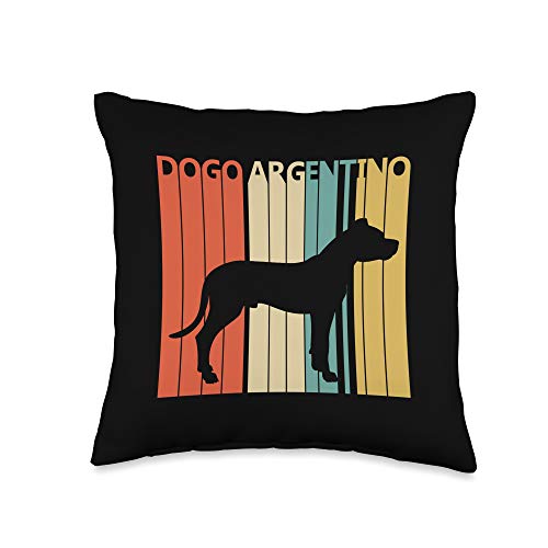 Vintage Dogo Argentino Throw Pillow