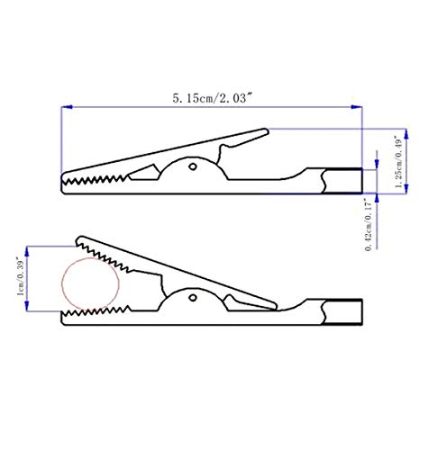 50 Pieces Of 2"/51Mm Metal Alligator Clip Spring Clip Test Lead Alligator Clip Silver Tone Alligator Clip Nickel-Plated Alligator Clip For Laboratory Electrical Test Work And Cable Lead Clips #TOP1