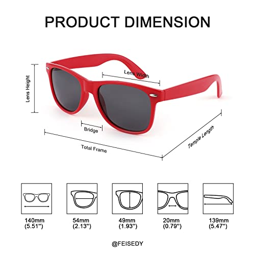 Image of FEISEDY Classic Square Retro Polarized Sunglasses Women Men 80s Sun Glasses Trendy UV400 B1858