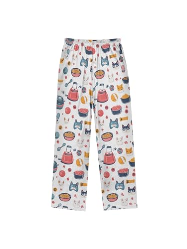 ZZKKO Cartoon Pet Food Boys Pants for Kids Jogger Pants with Pockets S2