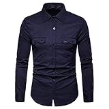 PPPPA Herren Hemd Slim Fit Bambusfaser Gepunktet Einfarbig Gemustert Langarm für Anzug Business Hochzeit Freizeit Hemden Shirts für Männer Herren-Hemd Slim-Fit Langarm-Hemden