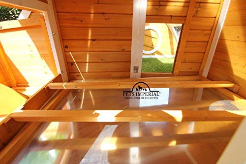 Pets Imperial® Grüner Ritz Hühnerstall mit integriertem Hühnerauslauf - Hühnerstall aus Holz - 165 cm (B) x 170 cm (T) x… – Bild 8