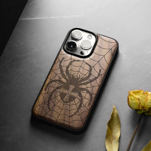 Coque bois iPhone 13 Pro Max Carveit Magsafe en noyer